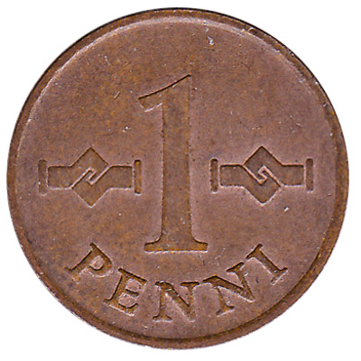 1 penni coin Finland (copper)