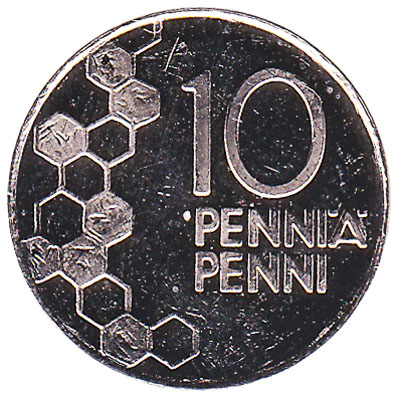 10 pennia coin Finland (cupronickel)