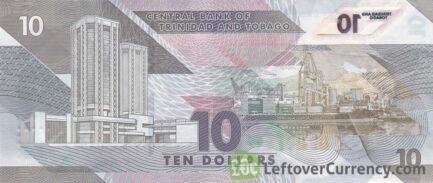 10 Trinidad and Tobago Dollars polymer banknote 2019 series reverse