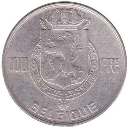 100 Belgian Francs coin (Four Kings)