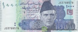 1000 Pakistani Rupees banknote