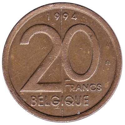 20 Belgian Francs coin (Albert II)