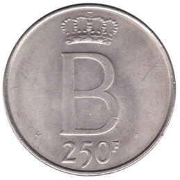 250 Belgian Francs coin (Baudouin)