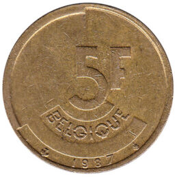 5 Belgian Francs coin (Baudouin)