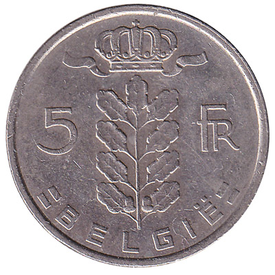5 Belgian Francs coin (Ceres)