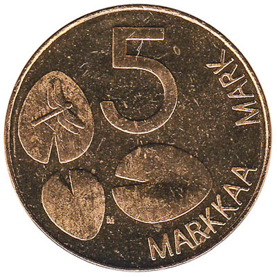 5 markkaa coin Finland (ringed seal)