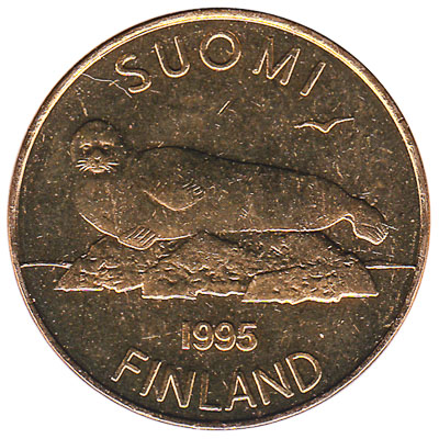 5 markkaa coin Finland (ringed seal)