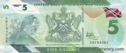 5 Trinidad and Tobago Dollars polymer banknote 2019 series obverse