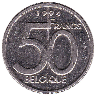 50 Belgian Francs coin (Albert II)