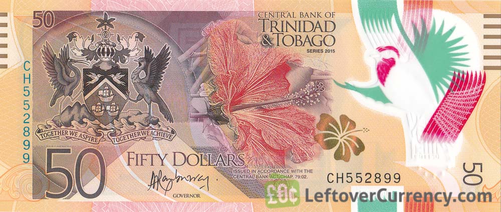 50 Trinidad and Tobago Dollars banknote (polymer 2015 series)