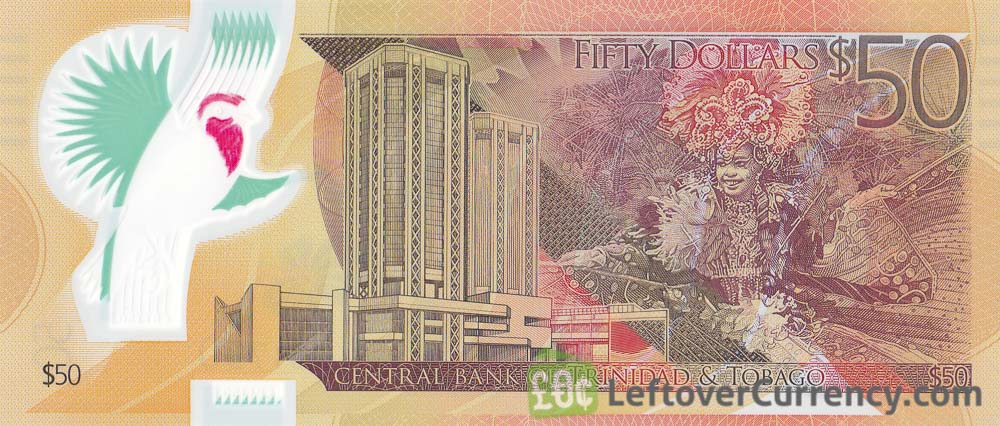 50 Trinidad And Tobago Dollars Banknote Polymer 14 Exchange Yours