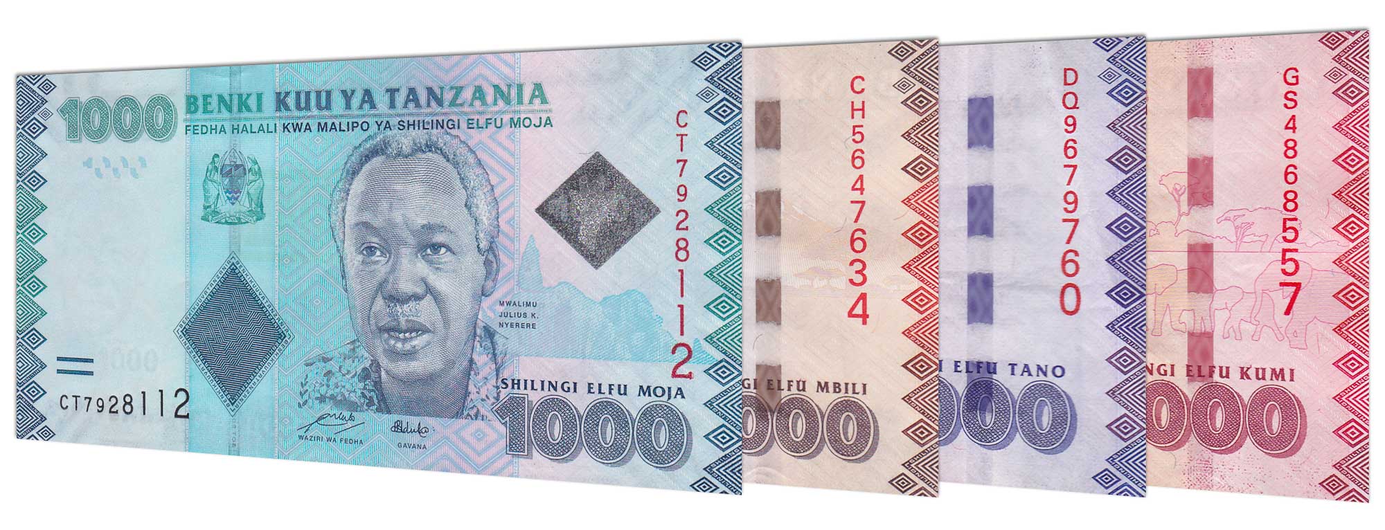 current Tanzanian Shilling banknotes