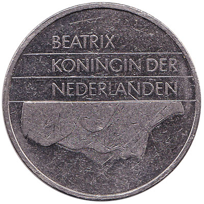 2 1/2 gulden coin (Beatrix)