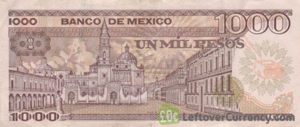 1000 old Mexican Pesos banknote (Sor Juana Inés de la Cruz)