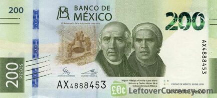 200 Mexican Pesos banknote (Hidalgo and Morelos)