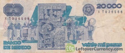 20000 old Mexican Pesos banknote (Andrés Quintana Roo)