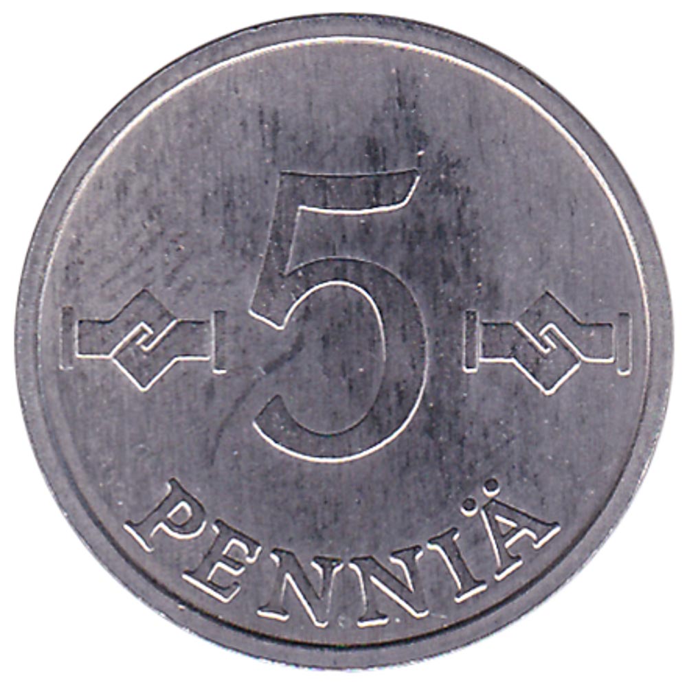 5 pennia coin Finland (aluminium)