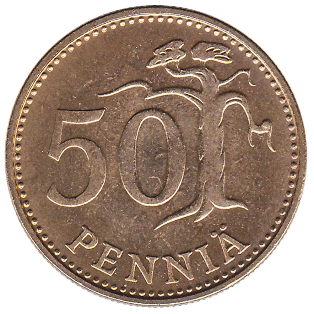 50 pennia coin Finland (aluminium bronze)