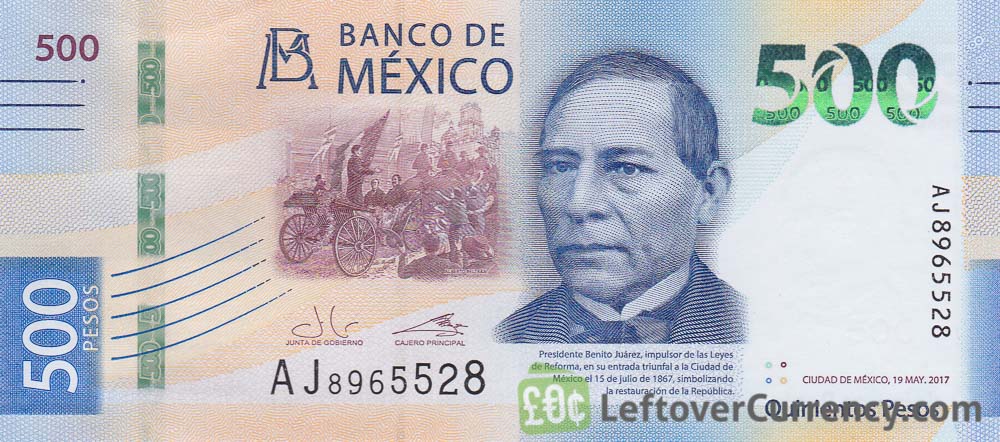 500 Mexican Pesos banknote (Benito Juárez)