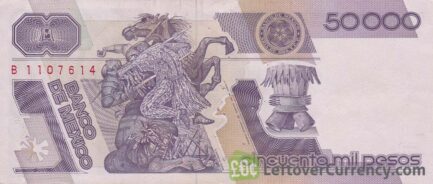 50000 old Mexican Pesos banknote (Cuauhtémoc)