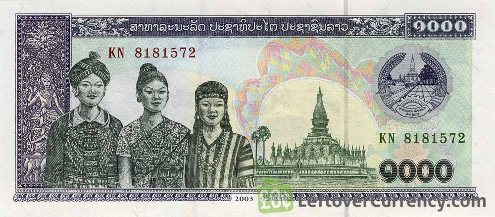 1,000 Lao Kip banknote