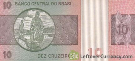 10 Brazilian Cruzeiros banknote (Dom Pedro II) reverse