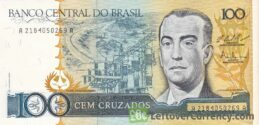 100 Brazilian Cruzados banknote (Juscelino Kubitschek)