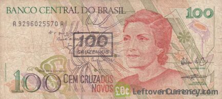 100 Cruzados Novos banknote (Cecília Meireles)