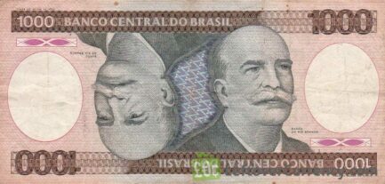 1,000 Brazilian Cruzeiros banknote (Barão do Rio Branco)
