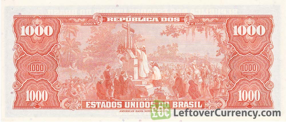 BRAZIL-BANCO CENTRAL DO BRASIL 1,000 MIL CRUZADOS *0160A PAPER MONEY