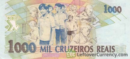 1,000 Brazilian Cruzeiros Reais banknote (Anísio Teixeira)