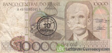 10,000 Brazilian Cruzeiros banknote (Rui Barbosa)