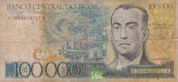 100,000 Brazilian Cruzeiros banknote (Juscelino Kubitschek)