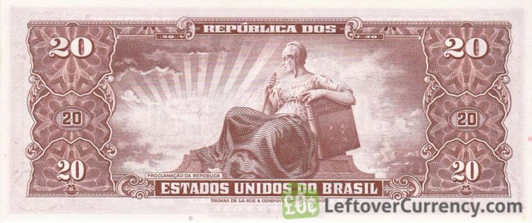 20 Brazilian Cruzeiros Note da Fonseca Brown Type Exchange Yours
