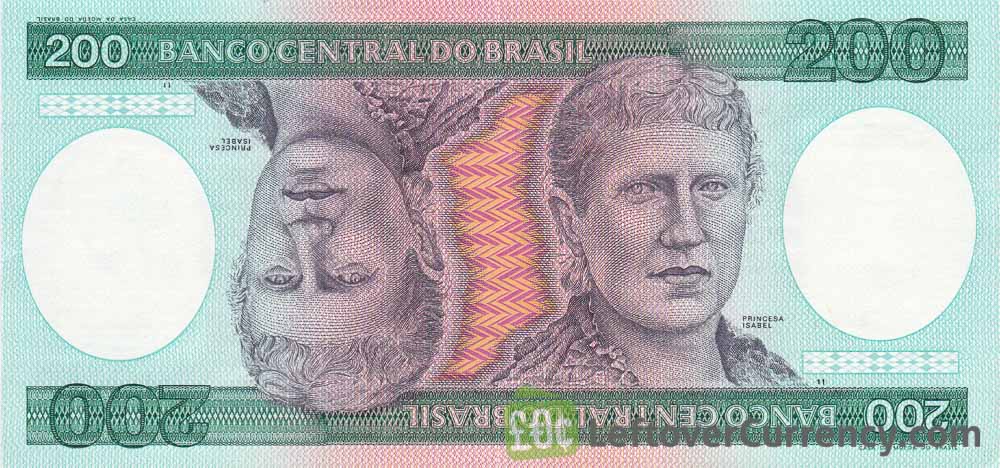 200 Brazilian Cruzeiros banknote (Princesa Isabel)