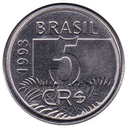 5 Cruzeiros Reais coin Brazil