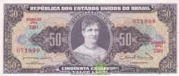 50 Brazilian Cruzeiros banknote (Princesa Isabel purple type)