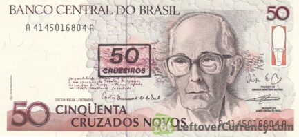 50 Cruzados Novos banknote (Drummond de Andrade)