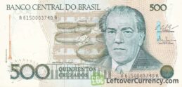 500 Brazilian Cruzados banknote (Heitor Villa-Lobos)