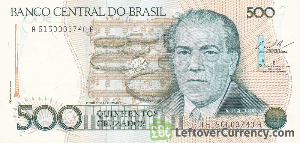 500 Brazilian Cruzados banknote (Heitor Villa-Lobos)