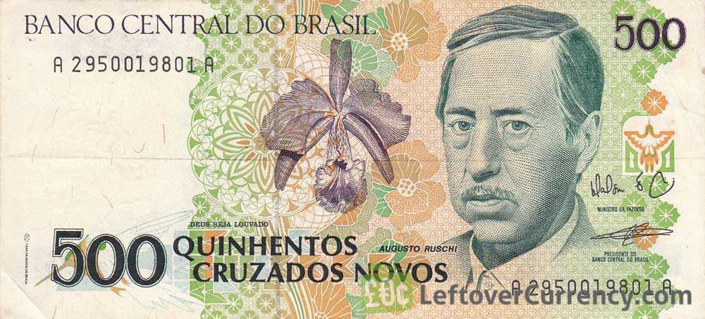 500 Cruzados Novos banknote (Augusto Ruschi)