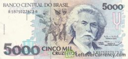 5,000 Brazilian Cruzeiros banknote (Carlos Gomes)
