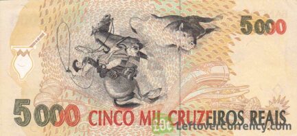5,000 Brazilian Cruzeiros Reais banknote (Gaucho)