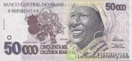 50000 Brazilian Cruzeiros Reais banknote Baiana obverse