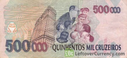 500,000 Brazilian Cruzeiros banknote (de Andrade)