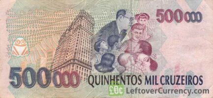 500,000 Brazilian Cruzeiros banknote (de Andrade)