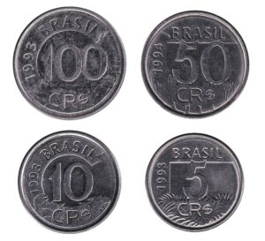 Brazilian Cruzeiro Real coins