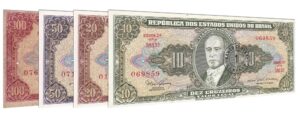 Brazilian First Cruzeiros banknotes