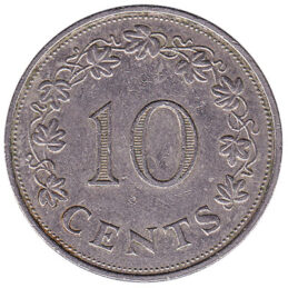 10 cents coin Malta (large type)