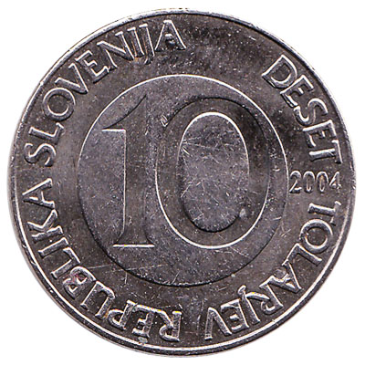 10 Slovenian Tolars coin